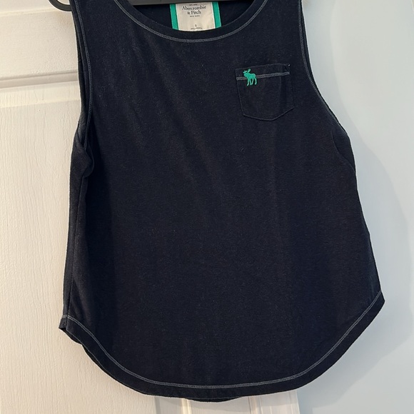 Navy blue Abercrombie Muscle Tee - Picture 3 of 7